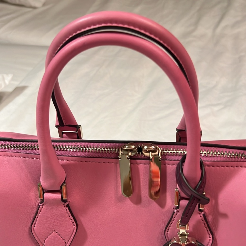 kate spade Hot Pink Satchel Crossbody with Dark Red Tag - Picture 3 of 11